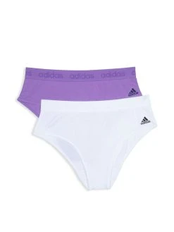ADIDAS Cotton Logo Slip Im Bikini Cut, 2er-Pack