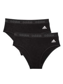 ADIDAS Cotton Logo Slip Im Bikini Cut, 2er-Pack