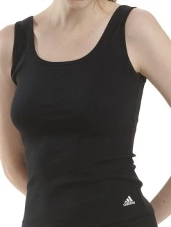 ADIDAS Rib 2x2 Cotton Stretch Tank-Top -SPANX-Shop Adidas Sport Rib 2x2 Cotton Stretch Tank Top schwarz 4A1H75 000 2