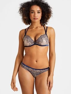Aubade Coeur Enlacés Hüftslip -SPANX-Shop Aubade Coeur Enlaces Hueftslip blau beige QD20 NIGF 2