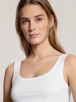 Calida Balance Tank-Top Mit Frackschnitt -SPANX-Shop Calida Balance Tank Top mit Frackschnitt weiss 12534 001 3