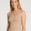 Calida Natural Comfort Lace Spaghetti-Top -SPANX-Shop Calida Natural Comfort Lace Spaghetti Top rosa 10156 160