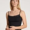 Calida Natural Comfort Lace Spaghetti-Top -SPANX-Shop Calida Natural Comfort Lace Spaghetti Top schwarz 10156 992 neu