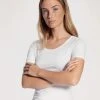 Calida Natural Comfort T-Shirt, Rundhals -SPANX-Shop Calida Natural Comfort Shirt kurzarm T Shirt weiss 14075 001
