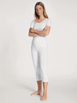 Calida Natural Comfort T-Shirt, Rundhals -SPANX-Shop Calida Natural Comfort Shirt kurzarm T Shirt weiss 14075 001 2