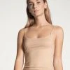 Calida Natural Comfort Spaghetti-Top -SPANX-Shop Calida Natural Comfort Spaghetti Top Traeger verstellbar haut teint 11075 160