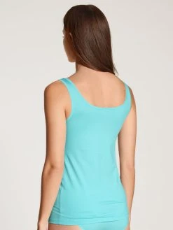 Calida Natural Comfort Tank Top -SPANX-Shop Calida Natural Comfort Tank Top Rundhals tuerkis 12175 563 1