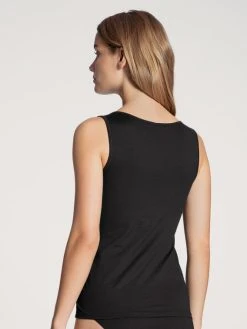 Calida Natural Comfort Tank-Top, V-Neck -SPANX-Shop Calida Natural Comfort Tank Top schwarz 12275 992 1