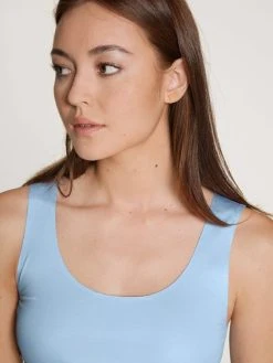 Calida Natural Luxe Tank-Top -SPANX-Shop Calida Natural Luxe Tank Top blau 12490 383 3