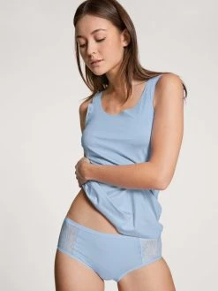 Calida Natural Luxe Tank-Top -SPANX-Shop Calida Natural Luxe Tank Top blau 12490 383 4