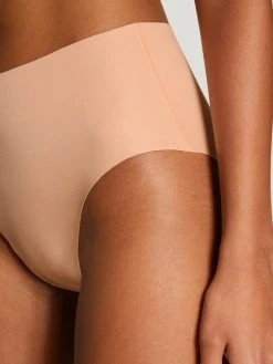 Calida Natural Skin Seamless-Midi-Slip, Compostable -SPANX-Shop Calida Natural Skin Seamless Midi Slip orange 22239 082 3