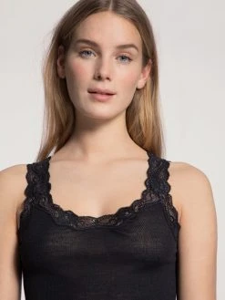 Calida Richesse Lace Top Ohne Arm, Wolle & Seide -SPANX-Shop Calida Richesse Lace Tank Top schwarz 12990 996 2