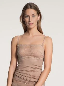 Calida Sensual Secrets Spaghetti-Top Mit Breitem Spitzensaum