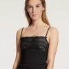 Calida Sensual Secrets Spaghetti-Top Mit Breitem Spitzensaum -SPANX-Shop Calida Sensual Secrets Spaghetti Top Traeger verstellbar schwarz 11531 992