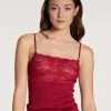 Calida Sensual Secrets Spaghetti-Top Mit Breitem Spitzensaum -SPANX-Shop Calida Sensual Secrets Spaghetti Top rot 11531 167