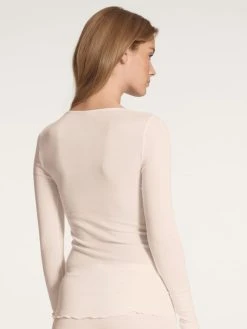 Calida True Confidence Langarm-Shirt Aus Wolle-Seide -SPANX-Shop Calida True Confidence Langarm Shirt aus Wolle Seide beige 15435 090 1622640792