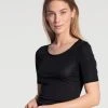 Calida True Confidence Kurzarm-Shirt Aus Wolle-Seide