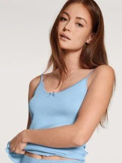 Calida Light Spaghetti-Top -SPANX-Shop Calida Light Spaghetti Top blau 13102 383 4