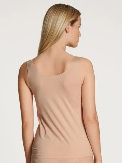 Calida Natural Comfort Lace Tank-Top -SPANX-Shop Calida Natural Comfort Lace Top ohne Arm rosa 12652 160 1