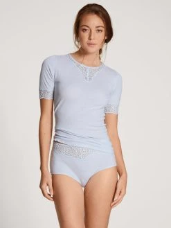 Calida Silky Wool Glam Kurzarm-Shirt -SPANX-Shop Calida Silky Wool Glam Top kurzarm tuerkis 14159 521 2