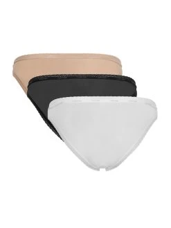 Calvin Klein Bottom's Up Refresh Bikini-Slip, 3er-Pack -SPANX-Shop Calvin Klein Bottoms Up Refresh Bikini Slip 3er Pack braun 000QD3804E FIY 1