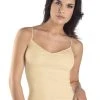 HANRO Cotton Seamless Spaghetti-Top -SPANX-Shop HANRO Cotton Seamless Spaghetti Top beige 071601 0274