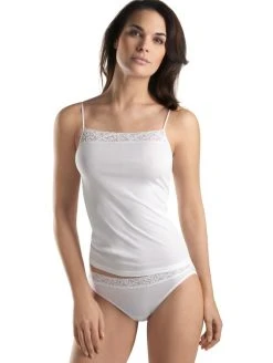 HANRO Moments Mini Slip Aus Mercerisierter Baumwolle -SPANX-Shop HANRO Moments Mini Slip weiss 071481 0101 2