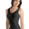 HANRO Woolen Silk Top Mit V-Ausschnitt -SPANX-Shop HANRO Woolen Silk Top schwarz 071416 0018