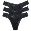 HANKY PANKY Signature Lace String, Original Rise, 3er Pack -SPANX-Shop Hanky Panky Signature Lace String 3er Pack schwarz 48113PK BLACK