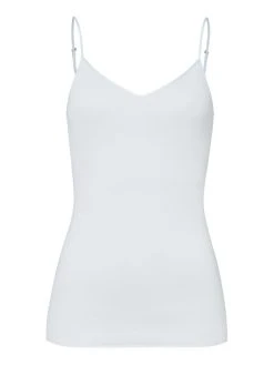 HANRO Cotton Seamless Spaghetti-Top -SPANX-Shop Hanro Cotton Seamless Spaghetti Top blau 071601 2507 4