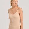 HANRO Cotton Seamless Spaghetti-Top Mit Cups