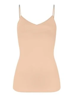 HANRO Cotton Seamless Spaghetti-Top Mit Cups -SPANX-Shop Hanro Cotton Seamless Spaghetti Top mit Cups beige 071605 0274 5