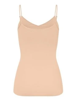 HANRO Cotton Seamless Spaghetti-Top Mit Cups -SPANX-Shop Hanro Cotton Seamless Spaghetti Top mit Cups beige 071605 0274 6