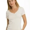 Marc O'Polo Favorite Rib Rippenshirt Mit Knopfleiste