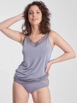 MEY Serie Poetry Fame Spaghetti-Top -SPANX-Shop Mey Serie Poetry Fame Spaghetti Top grau 75134 44 5