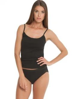Nina Von C. Fine Cotton - Organic Spaghetti-Top, 2er Pack -SPANX-Shop Nina Von C Fine Cotton Organic Spaghetti Top 2er Pack schwarz 70 310 111 DUO 200 2