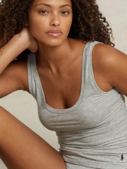 Polo Ralph Lauren Club Cotton Tank Top -SPANX-Shop Polo Ralph Lauren Damen TW NW LW Club Cotton Tank Top grau 4P3008 202 2