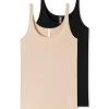 Schiesser 95/5 Organic Spaghetti-Top, 2er-Pack -SPANX-Shop Schiesser 95 5 Organic Traegertop 2er Pack schwarz 174389 901 1626433687