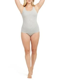 Spanx Cotton Control Tank-Top Mit Shaping-Effekt -SPANX-Shop Spanx Cotton Comfort Tank Top mit Shaping Effekt grau 10267R HEATHERGR 3