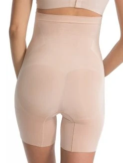 Spanx OnCore High-Waisted Mid-Thigh Short -SPANX-Shop Spanx On Core Highwaist Shaping Pants beige SS1915 SOFTNUDE 1