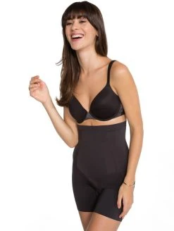 Spanx OnCore High-Waisted Mid-Thigh Short -SPANX-Shop Spanx On Core Highwaist Shaping Pants schwarz SS1915 BLACK 3