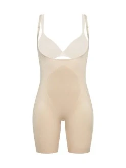 Spanx Thinstincts 2.0 Open-Bust Mid-Thigh Bodysuit -SPANX-Shop Spanx Thinkstincts 2 0 Open Bust Mid Thigh Bodysuit beige 10235R CHAMPBEIG 3